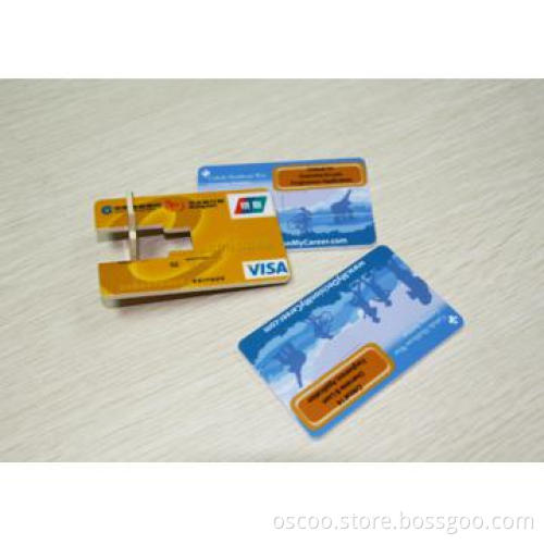 Credit card style USB flash Drive